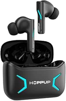 HOPPUP Predator Xo1 Gaming in Ear Earbuds with 50H Playtime,13Mm Drivers,40Ms Low Latency,Enc Bluetooth Headset(Black,True Wireless)