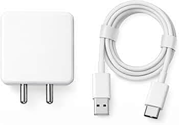 Wall Adapter with USB to USB-C Cable, White, Fast Charging Power Adapter and Cable Combo (White)