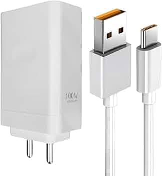 100W Charger for Razer Edge 5G Charger Original Adapter Like Quick Dash Warp Dart Flash Super Vooc Fast Charger with 1 Meter Type C USB Data Cable (4A/7.3A, TBGD51, Red)