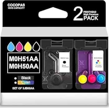 GT51(M0H51AA)&GT52 (MOH50AA) Combo PRINTHEAD Compatible with HP GT51(M0H51AA)&GT52 (MOH50AA) for USE in DeskJet5810, 5811, 5820,310,315,316,319,410,415,416,419 Printers