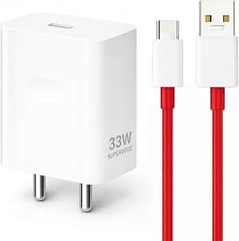 33W Supervooc Charger with Cable | USB-A Power Adapter | Fast Charging for OnePlus, Realme, Oppo | Compact & Travel-Friendly | Smart Protection, White