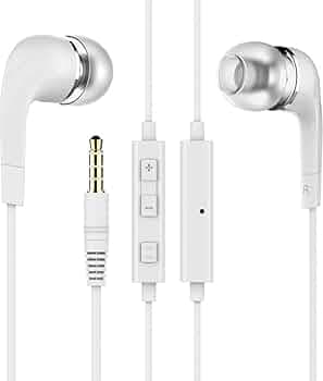 Earphone for Amazon Kindle Fire HDX Universal Wired Earphones with 3.5mm Jack Hi-Fi Gaming Stereo Sound Noise Cancelling Original High Sound Quality Earphone - (White, MA-3H, YR)