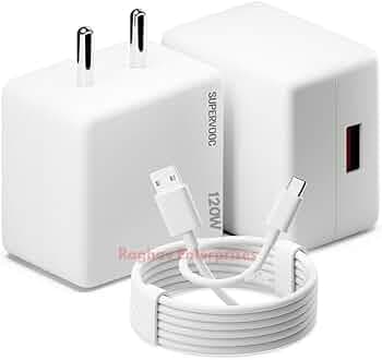 Fast Charging Adapter for Acer ChromeBook Tab10 Charger Warp/Dash/Supervooc with Type C Dash Cable Protecting Your Device from overheating -PL-WH