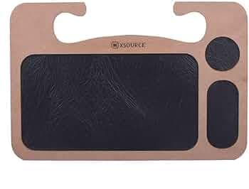 Jullyss Craft Multifunctional Car Food Tray Car Steering Wheel Wooden Food Tray Car Streeing Car Steering Wheel Desk Food Trays for Eating, Laptop, iPad or Notebook, Wheel Laptop Stand