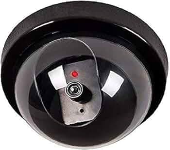 Dummy CCTV Dome Camera with Blinking Red LED Light for Home or Office Security