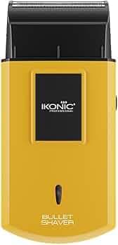 Ikonic Professional Electric Shaver, Ultra Thin, Cordless, Rechargeable Men's Travel Razor for Face Care, Beard for Salon Professionals, Barbers and Salon-Like Shave at Home - Yellow
