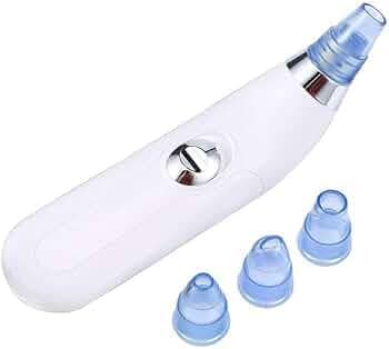 4 in 1 Multi-Function Blackhead Whitehead Extractor Remover Device, Skin Cleaner, Pimple Removal Tool, Acne Pimple Pore Cleaner Vacuum Suction Tool for Men and Women (White)