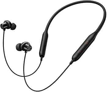 Original Bluetooth Neckband for OnePlus Earphones Z2 ANC – 45dB ANC, Dual Device Support, Fast Type-C Charging, Punchy Bass & Long Battery (Black) (870-542)