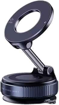 Car Vacuum Suction Phone Mount, 360° Adjustable Car Dashboard Holder, MagSafe Compatible, Black