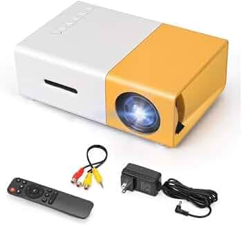 KP Mini Projector Portable Star Movie Projector Smart Home Projector Neat Projector for iOS Android Windows PS5 Laptop TV-Stick Compatible with HDMI/USB/Audio/TF-Card/AV/and Remote Control