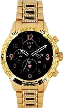 TRIDEO G15 Rose Gold Smartwatch: 35MM Big Display, Titanium Case, Super AMOLED Screen, R4R Chipset for Calls/Music, Sports Modes, Skin-Friendly Straps - Stylish and Functional