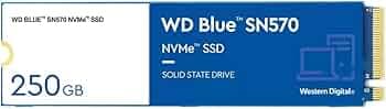 Western Digital WD Blue SN570 NVMe 250GB, Upto 3300MB/s, with Free 1 Month Adobe Creative Cloud Subscription, 5 Y Warranty, PCIe Gen 3 NVMe M.2 (2280), Internal Solid State Drive (SSD) (WDS250G3B0C)