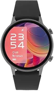 Fastrack Reflex Play + BT Calling 1.3 AMOLED Display Smartwatch with AOD Premium Metallic Body AI Voice Assistant in-Built Games BP Monitor 24x7 HRM SpO2 Upto 7 Day Battery IP68 (Black)