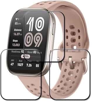 BOREK Screen Protector Compatible For Amazfit Bip 6 Full Screen Coverage With Easy Installation Kit For Cellphone.