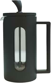 Budan French Press Coffee & Tea Maker 600 ml|Borosilicate Glass Carafe|4 Level Filtration System|Stainless Steel Plunger with Mesh|1-2 Cups of Coffee|Brews in Just 3 Minutes|Black| Durable - 600 ml