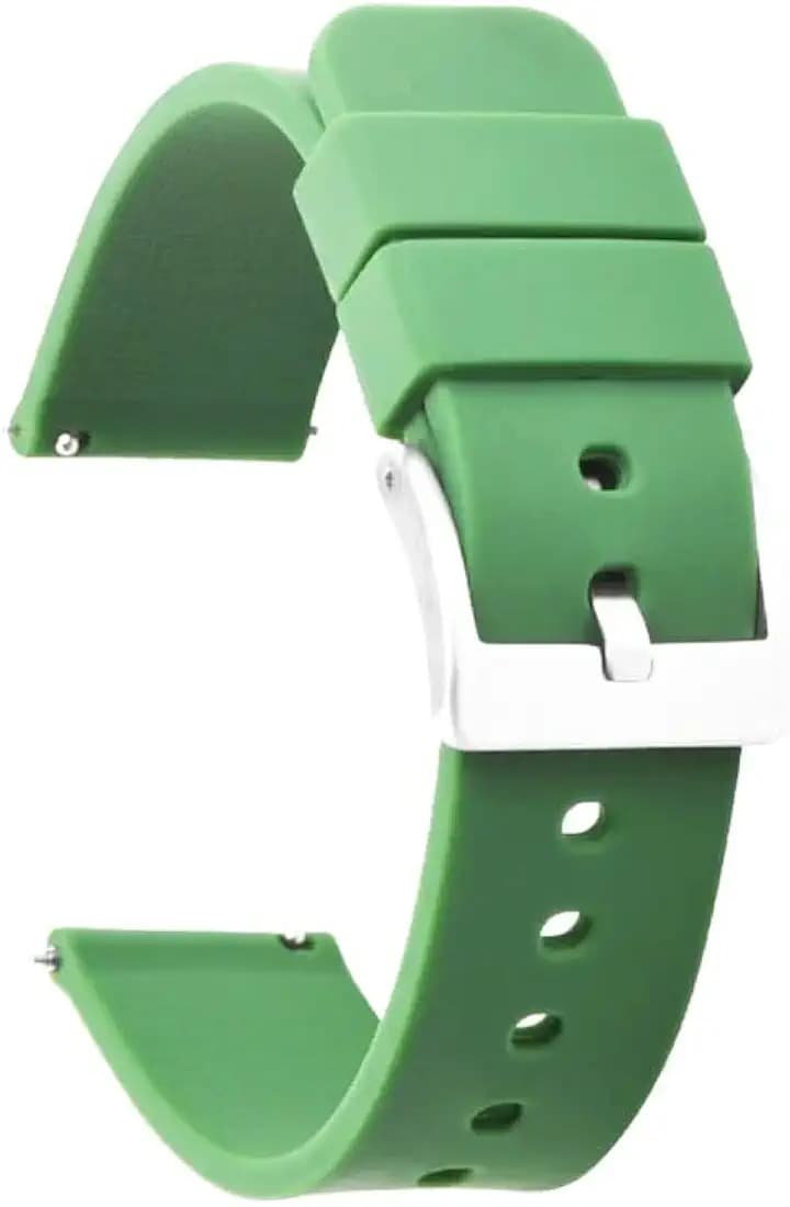 Colorcase Smart Watch Belt 20mm Compatible with Amazfit Active 2 Round Premium Edition Smart Watch - Silicone Strap Band - Pista Green
