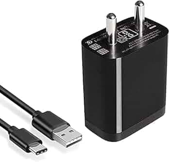 67W Charger for Tecno Spark 10 Original QC Adapter Type C 3.0A High Speed Fast Turbo Charge QC 3.0 Smart SinglePort with 1m Type-C Charging & Sync Cable (White, 67W,MD-21)