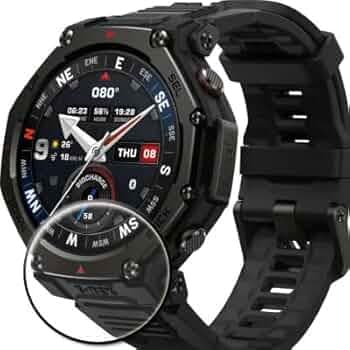 Screen Protector Compatible For Amazfit T-Rex 3 Pro Smartwatch Full Screen Coverage With Easy Installation Kit For Cellphone.