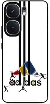 Leeon Printed Case for IQOO Neo 9 Pro | HD Print of adidas Vertical Sports Vibe | Metal Back + Soft TPU Edges | 360° Full Protection Case