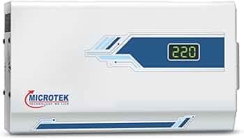 MICROTEK Pearl EM4130+ Digital Display WALL Mounted Automatic Voltage Digital Display STABILIZER for AIRCONDITION Conditioner (AC) UP to 1.5 TON Working Voltage 130V-300V with 3 Year Warranty (White)