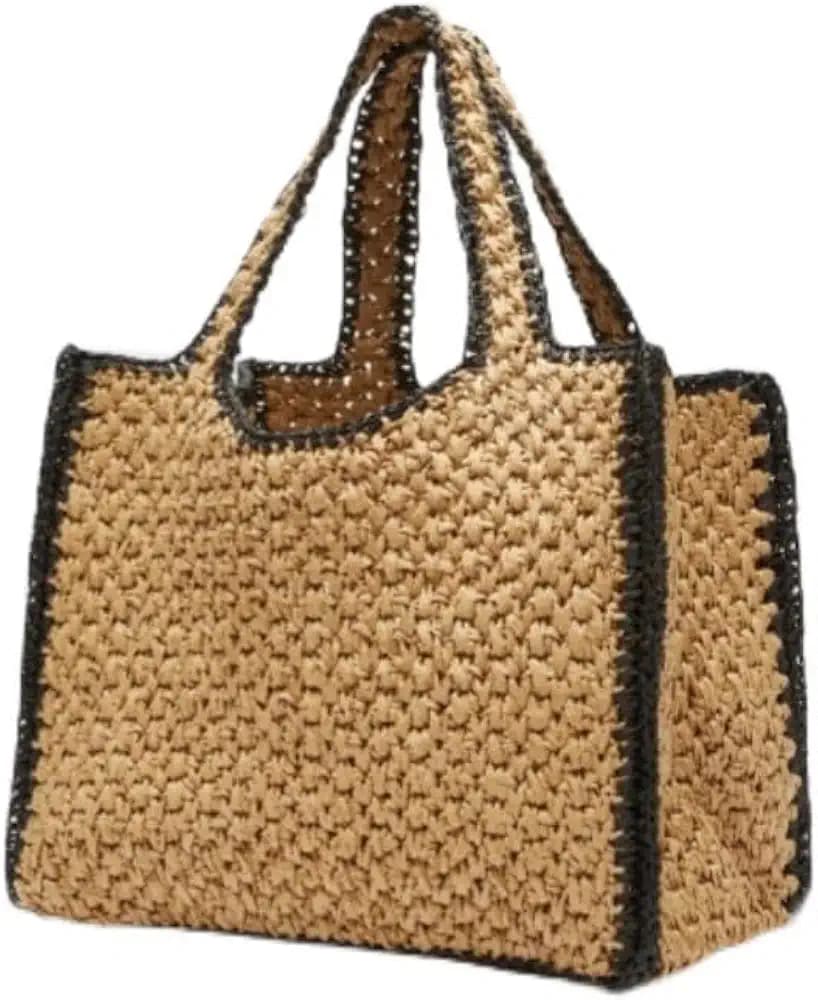 Woven Straw Crossbody Bag, Natural Beige, Braided Strap, Handwoven Design, Summer Beach Style