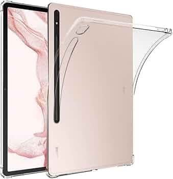 FirstChoice Rubber Soft TPU Gel Crystal Clear Bumper Transparent Protective Back Cover Case for Samsung Galaxy Tab S9 FE Plus X610 / X616B