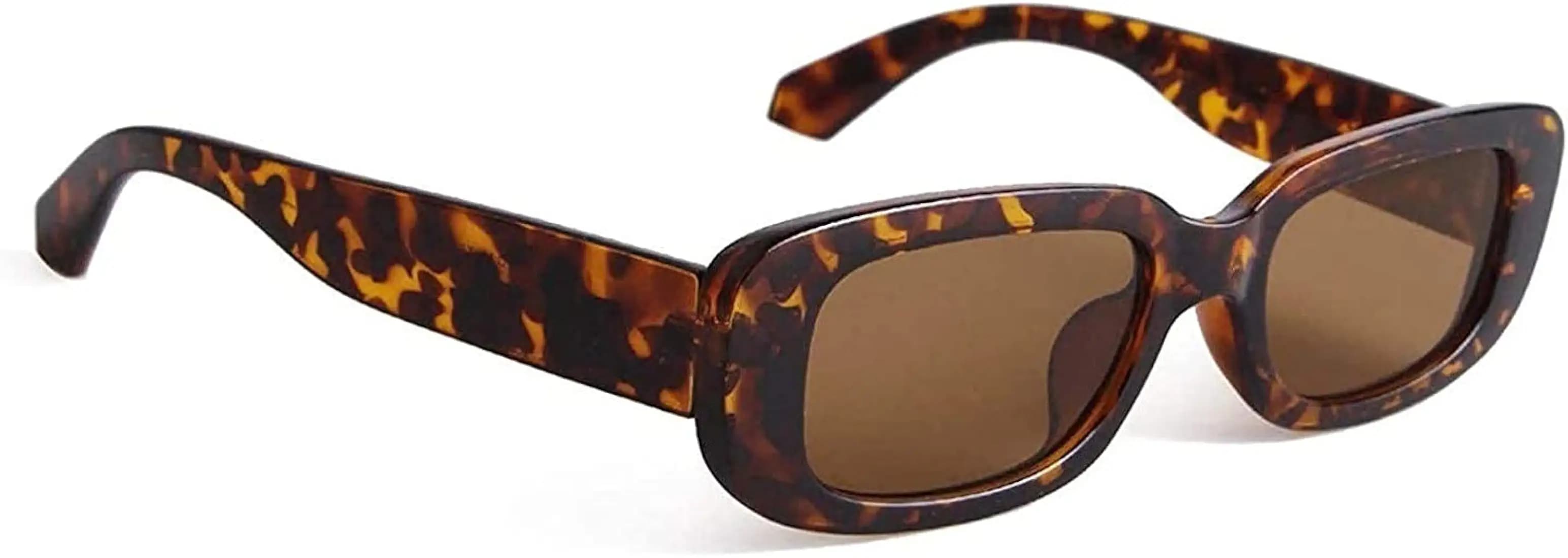 Dervin UV Protected Rectanglular Retro Driving Narrow Square Frame Sunglasses for Women