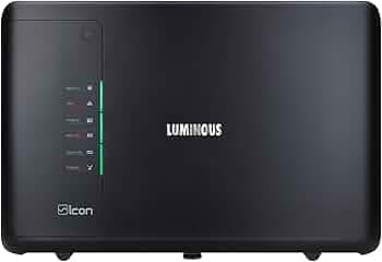 Luminous iCon 1600 Pure Sine Wave Inverter for Home,Office & Shops | 1400VA/12V Inverter | Reliable Power Backup | High Performance| | LED Indicators | Fast Charging | Easy Installation | 36M Warranty