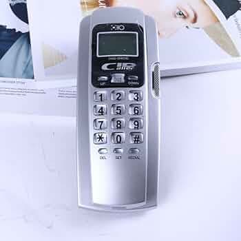 Desktop Corded Phone with Numeric Keypad - Caller ID Landline Telephone with Clear Voice Quality - Compact Wired Phone for Reliable Communication in Home Offices (1 Pcs) (Silver)