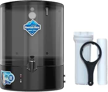 AQUAULTRA Smart Dolphin 7 Stage Purification 9 Liter Ro + Active Copper + B12 Alkaline Water Purifier Filter For Home Office Black.