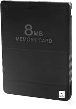 8MB Memory Card for Sony PlayStation 2 (PS2) Console – High-Speed Game Save Card for PS2 Fat & Slim Models – Plug & Play Memory Unit for Gamers (Black)