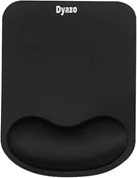 Dyazo Ergonomic Design Memory Foam Gel Mouse Pad with Cushion Non-Slip Rubber Base Mousepad Wrist Support Suitable for Computer, Notebook,Laptop, Work from Home & Office (Black)
