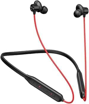 Original Bluetooth Neckband for Onee Plus Z2 ANC Earphones – Deep Bass Output, 45dB Noise Cancellation, Dual Device Pairing & Type-C Rapid Charging (Black)