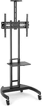 Gadget Wagon 32 - 75 inch LED TV Trolley Cart Portable Rolling Wheel Stand | VESA 600X400 mm | 45.5 kgs Load Capacity