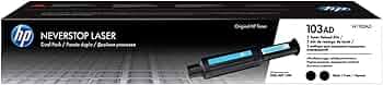 HP 103AD Dual Pack Black Original Neverstop Laser Toner Reload Kit