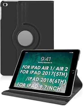 360° Rotating Kickstand Multiple Viewing Angles Tablet Cover for iPad 10.2 (2019) (Lightweight Cover, Black)