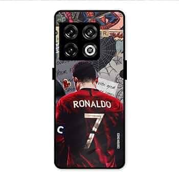 PrintShield Ronaldo Comic Back Cover for Oneplus 10 Pro, Shockproof Printed Phone Case with Soft TPU Sides & Anti-Slip Grip