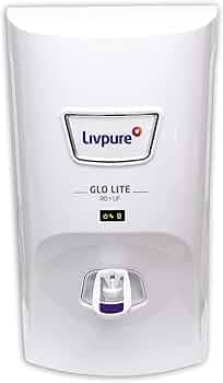 Livpure Glo Lite RO+UF+Carbon Filter- 7 L Storage, Water Purifier for Home, Suitable for Borewell, Tanker, Municipal Water (White)