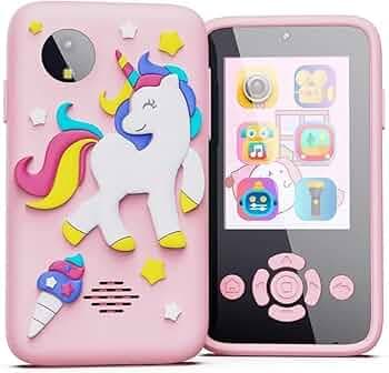 WEYLYN Kids Smart Phone for Girls, Christmas Birthday Gifts for Girls Age 3-10 Kids Toys Cell Phone, 2.8" Touchscreen Toddler Learning Play Toy Phone with Dual Camera, Game (Pink)