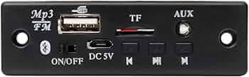 Electronic Spices Bluetooth Mp3 Usb Fm Radio Player Module With Double Direct Speaker Connection Pack of 5pcs