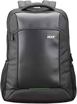 acer Trenzo New Airmesh Padded Premium Black 15.6" Laptop Backpack I USB Charging, 23 Litres 2 Spacious Compartment I Multipurpose Univeral Trendy Bagpack