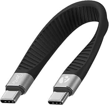 Short USB-C to USB C Cable [0.5 ft 6 inch], 100W 5A PD Fast Charging, 3.1 Gen 2 10Gbps Data for MacBook, iPad Pro, Surface, Chromebook, Samsung S20, Nintendo Switch, External SSD, Power Bank