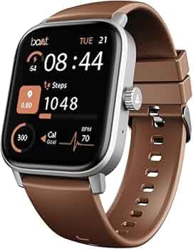 boAt Wave Astra Neo Smartwatch Bluetooth Calling, 1.83” HD Display, Health & Wellness Suite, IP68 Resistance, Functional Crown (Timber Brown)