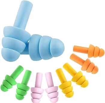 Hyzone Soft Ear Plugs For Noise Reduction For Sleeping - 5 Pairs, For Sleeping, Swimming, Snoring, Concerts, Airplanes, Travel Ear Buds Reusable Earbuds - 5 Pairs, Random Colour
