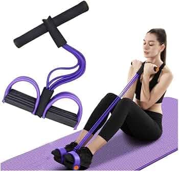 HP Creation Pull Reducer Training Bands Natural Rubber 4 Tubes Body Trimmer Pedal (Multicolor) Resistance Bands for Exercise and Fitness