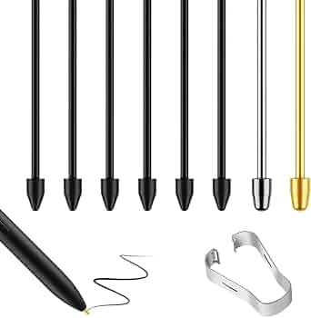 ZORBES® 8PCS Replacement Metal & Felt Tips/Nibs for Samsung Galaxy Tab S10+/S10 Ultra/S9/S9FE+/S9 Ultra/S8/S8+/S8 Ultra/S7/S7 FE/S6/S6 Lite/S22/S23/S24 Ultra S Pen, Nibs+Clip