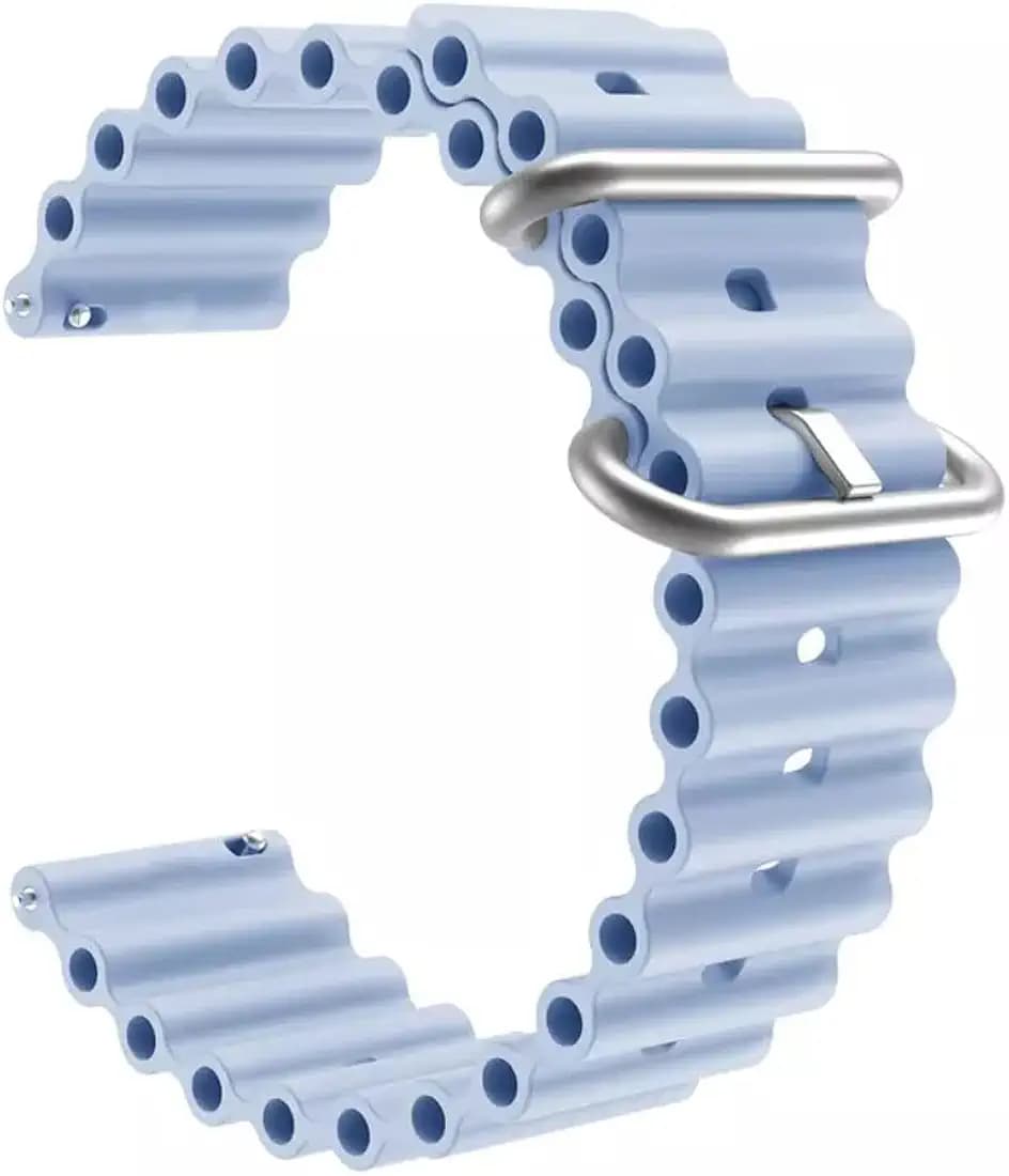 AONES 20mm Ocean Silicone Watch Strap Compatible for Nokia Withings Steel(40Mm) Smart Watch Band