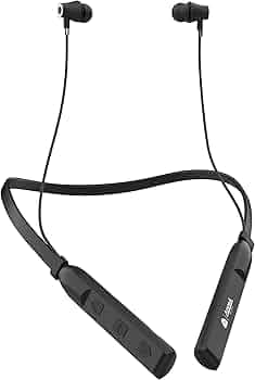 AROMA NB119B Brio Wireless Neckband Bluetooth Earphones – up to 60H Playtime | Dual Pairing | Fast Charging | Heavy Bass | Raging Black