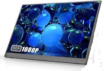 15.6 Inch FHD Portable Monitor | IPS Display | Ultra-Slim Foldable Screen Extender | USB Type-C & HDMI | Compatible with Laptop, PC, Mac, Smartphone (15.6")