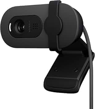 L0GITECH Brio 100 Full HD 1080p Webcam with Built-in Mic, Auto Light Balance, Privacy Shutter, USB Plug & Play Web Camera for PC/Laptop, Compatible with Zoom, Teams & Google Meet, Graphite